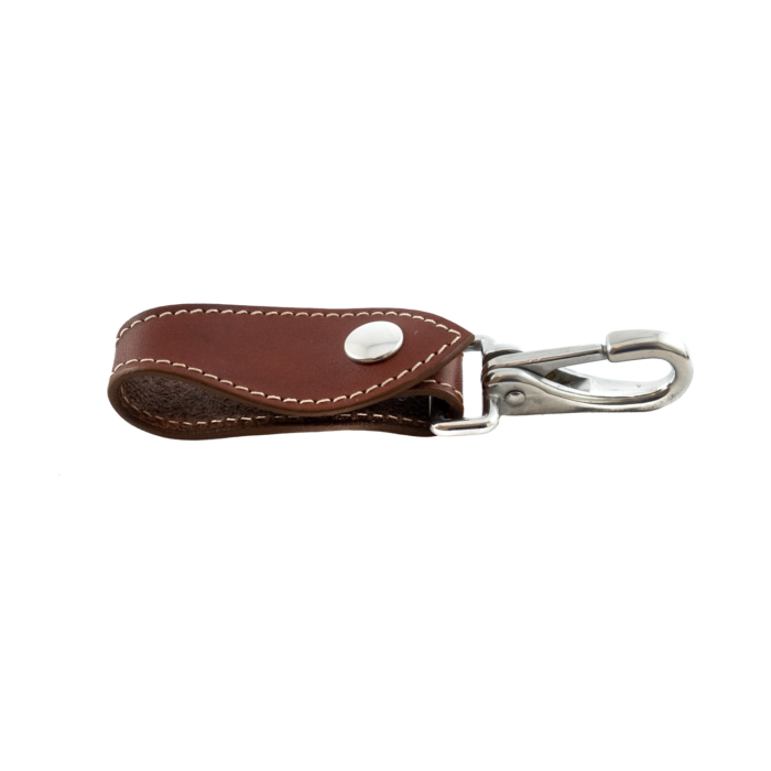 Schlüsselanhänger aus echtem Leder mit Karabinerverschluss 2